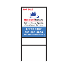Resident Realty "New Agent" Sign Kit | Kit Includes H-Frames, Sidewalk Sign, & Lawn Signs