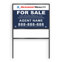 Resident Realty Commercial Sign (Large) | 48"W x 36"H Aluminum Panel (040"), Double Sided | Horizontal [Only Available for Local Delivery or Pick Up] 2022